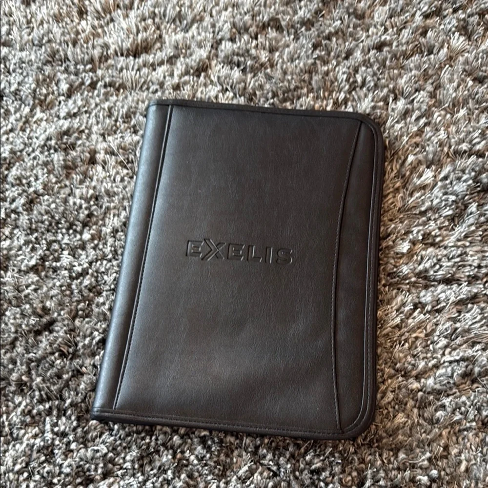 Exelis Black Leather Portfolio